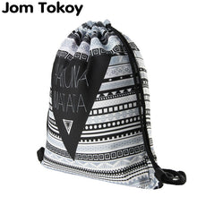 Load image into Gallery viewer, Hakuna matata Women geometric Backpack 3D printing travel softback  women mochila drawstring bag mens backpacks